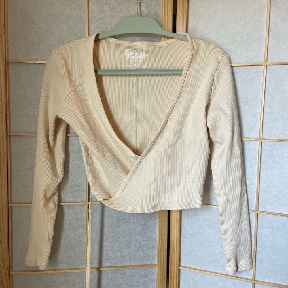 SOLD Big Bud Press Wrap Top- Vintage Tee Off-White
